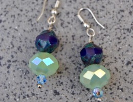 Sea Foam Silver Dangler Earrings